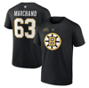 FANATICS FANATICS BRANDED BRAD MARCHAND BLACK BOSTON BRUINS AUTHENTIC STACK NAME & NUMBER T-SHIRT