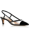 Stuart Weitzman Mondrian 50 Slingback Womens Leather Evening Slingback Heels In Black