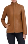 COLE HAAN SIGNATURE WING COLLAR LEATHER JACKET