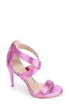 Kenneth Cole New York Brooke Cross Sandal Womens Zipper Open Toe Heel Sandals In Purple