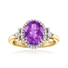 ROSS-SIMONS AMETHYST AND . DIAMOND RING IN 14KT YELLOW GOLD