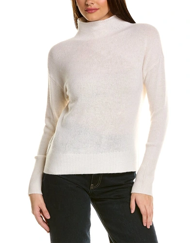 Philosophy Slouchy Funnel Neck Cashmere Sweater In White