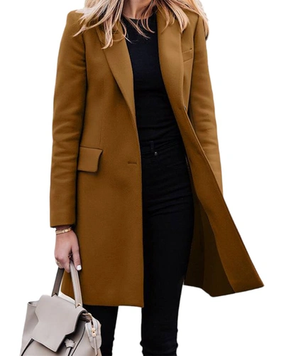 Rvhswds Long Trench Coat In Brown
