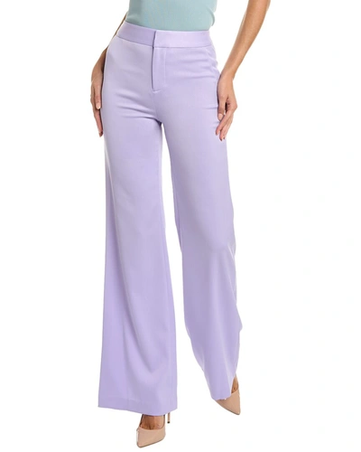 Alice And Olivia Dylan High Waist Wide Leg Pant In Purple