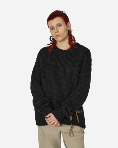 Roa Winter Hand Knit Sweater In Black
