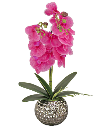 National Tree Company 21in Potted Purple Orchid Flower