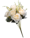 National Tree Company Cream Rose Bundle In Cream