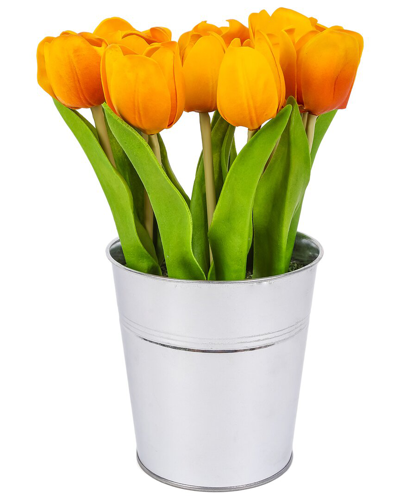 National Tree Company 9in Orange Tulip Bouquet