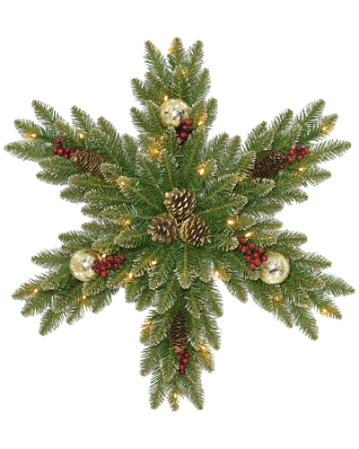 National Tree Company 32-inch Gold Dunhill Fir Snowflake