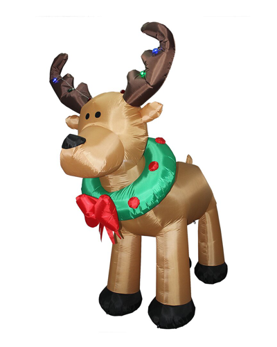 National Tree Company 8' Inflatable Reindeer In Brown