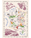 TORCHONS & BOUCHONS TORCHONS & BOUCHONS WINE MAP TEA TOWELS (SET OF 2)