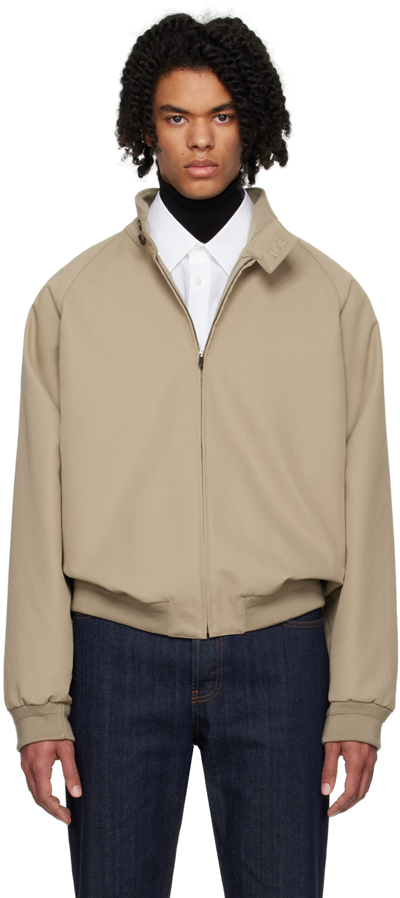 The Row Taupe Harris Jacket In Smokey Taupe