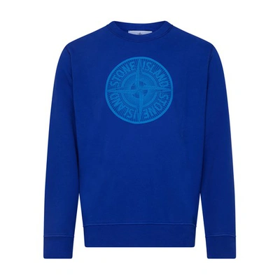 Stone Island Sweatshirt In Bright_blue