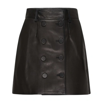 Rabanne Short Leather Skirt In P001