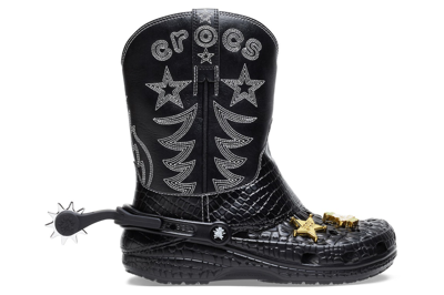 Pre-owned Crocs Classic Cowboy Boot Black