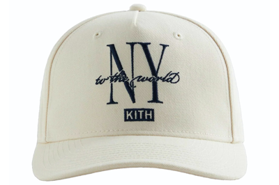 Pre-owned Kith Gwynn Pinch Crown Snapback Hat Sandrift
