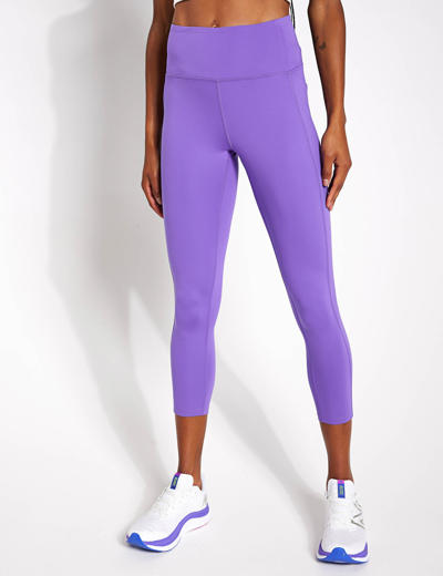 Girlfriend Collective High Waisted 7/8 Pocket Legging In Purple