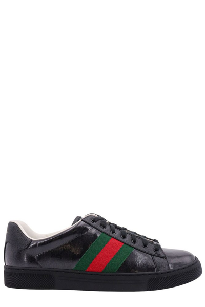 GUCCI GUCCI ACE GG EMBELLISHED SNEAKERS