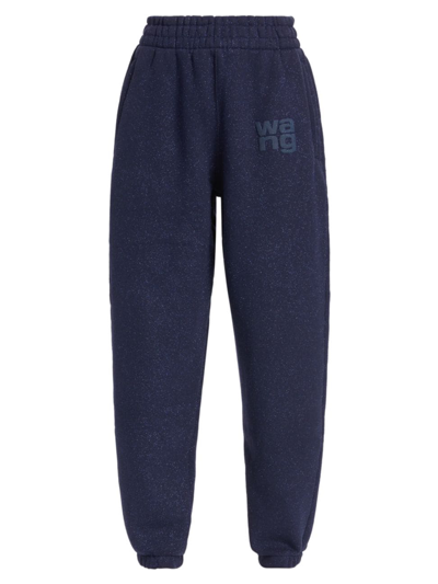 Alexander Wang T Glitter Sweatpants In Nine Iron
