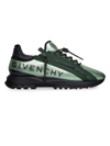 GIVENCHY MEN'S SPECTRE RUNNER SNEAKERS IN LAMINATED LEATHER WITH ZIP