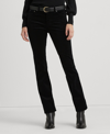 Ralph Lauren Stretch Corduroy Mid-rise Straight Pant In Polo Black