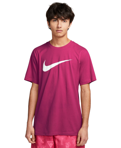 Nike Sportswear Men's Swoosh Short-sleeve Crewneck T-shirt In Fireberry