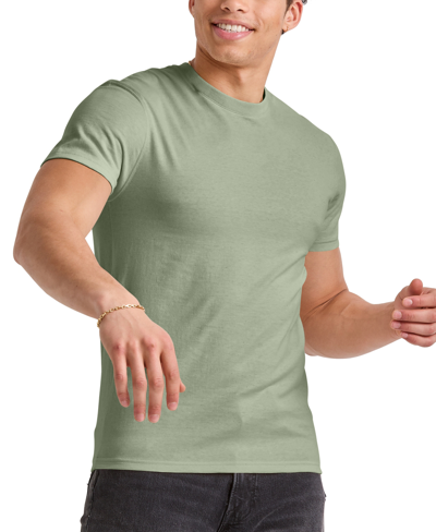 Alternative Apparel Men's Hanes Originals Cotton Short Sleeve T-shirt In Equilibrium Green