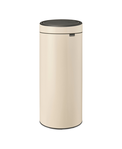 Brabantia Touch Top Trash Can New, 8 Gallon, 30 Liter In Soft Beige
