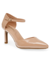 Anne Klein Rook Pointed Toe Pump In Nude Patent