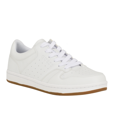 Guess Men's Tarran Low Top Lace Up Fashion Sneakers In White