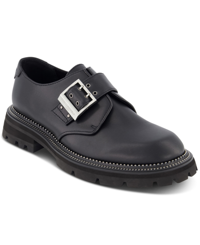 KARL LAGERFELD MEN'S LEATHER MONK STRAP SHOES