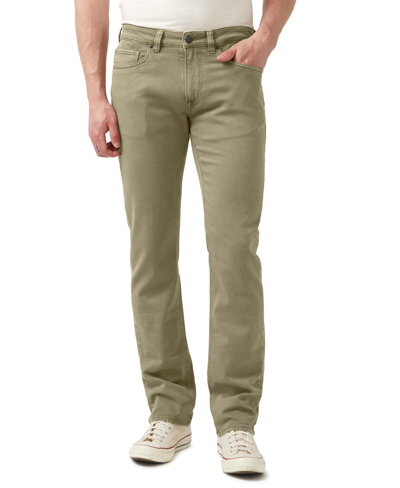 Buffalo David Bitton Straight Six Men's Fleece Canvas Pants In Olive