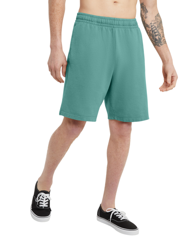 Alternative Apparel Men's Hanes Originals Garment Dyed 8" Sweat Shorts In Spanish Moss