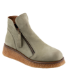 Bueno Phoenix Zip Bootie In Sage Nubuck