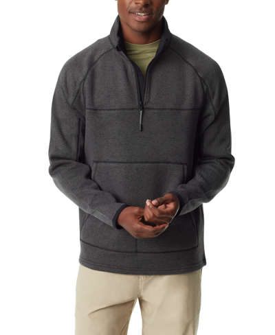 Bass Outdoor Men's Quarter-zip Long Sleeve Pullover Sweater In Forged Iron