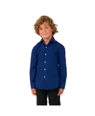 Opposuits Kids' Little Boys Long Sleeve Button Up Dress Shirt In Navy