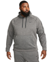 Nike Men's  Therma Therma-fit Hooded Fitness Pullover In Charcoal Heather,black