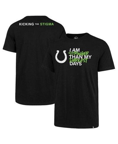 47 Brand Men's ' Black Indianapolis Colts Kicking The Stigma T-shirt