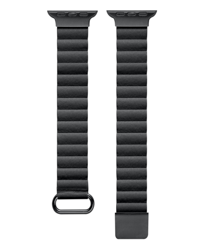 Posh Tech Unisex Dakota Leather Watch Strap For Size- 42mm, 44mm, 45mm, 49mm In Black