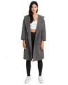 Belle & Bloom Walk This Way Houndstooth Print Wool Blend Coat In Black|white