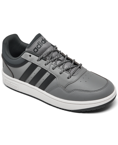 Adidas Originals Big Kids Hoops 3.0 Casual Basketball Sneakers From Finish Line In Grey Three/carbon/grey Six