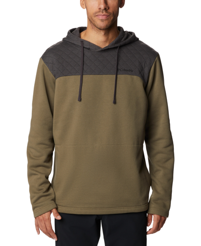 Columbia Men's Hart Mountain Colorblocked Quilted Hoodie In Stone Green,sh