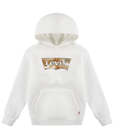 Levi's Kids' Little Boys Logo Graphic Fleece Pullover Hoodie In Tofu