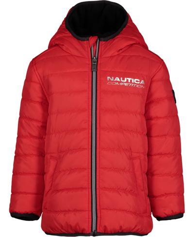 Nautica Kids' Big Boys Packable Jacket In Bright Red