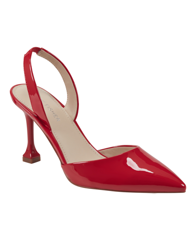 Marc Fisher Women's Hadya Pointy Toe Stiletto Dress Pumps In Medium Red