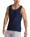 Alternative Apparel Men's Hanes Originals Tri-blend Crewneck Tank Top In Athletic Navy