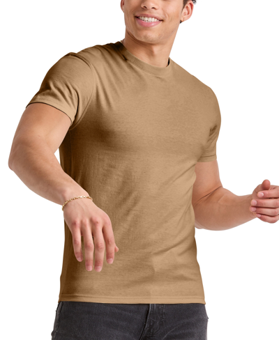 Alternative Apparel Men's Hanes Originals Cotton Short Sleeve T-shirt In Acorn Brown