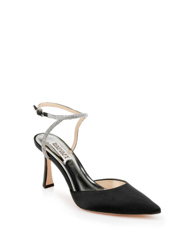 Badgley Mischka Women's Kamilah Evening Pumps In Black Satin