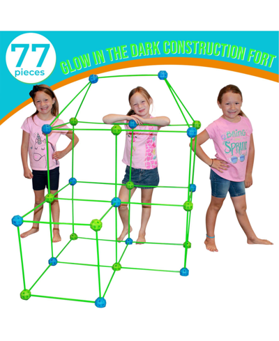 Funphix Fort Building Kit With Glow In The Dark Sticks, 77 Pieces In Multi