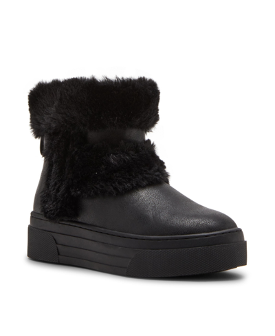 Steve Madden Kids' Little Girls Jbuunny Slip In Closure Boots In Black